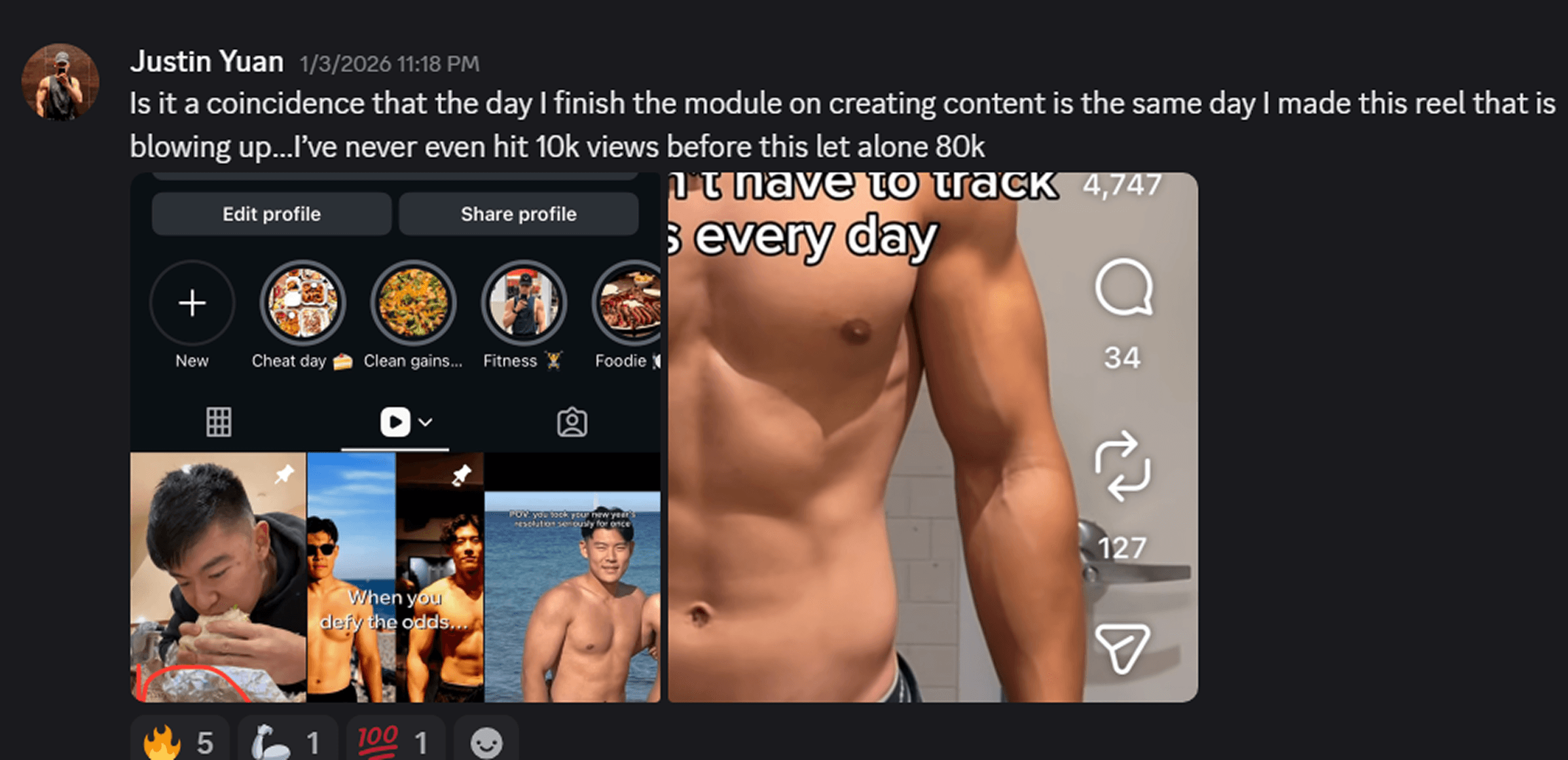 First reel ever to break 80,000 views